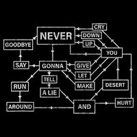 Rick Roll Flowchart Internet Meme Funny 80s Music Nerd Full-Length Apron With Pockets