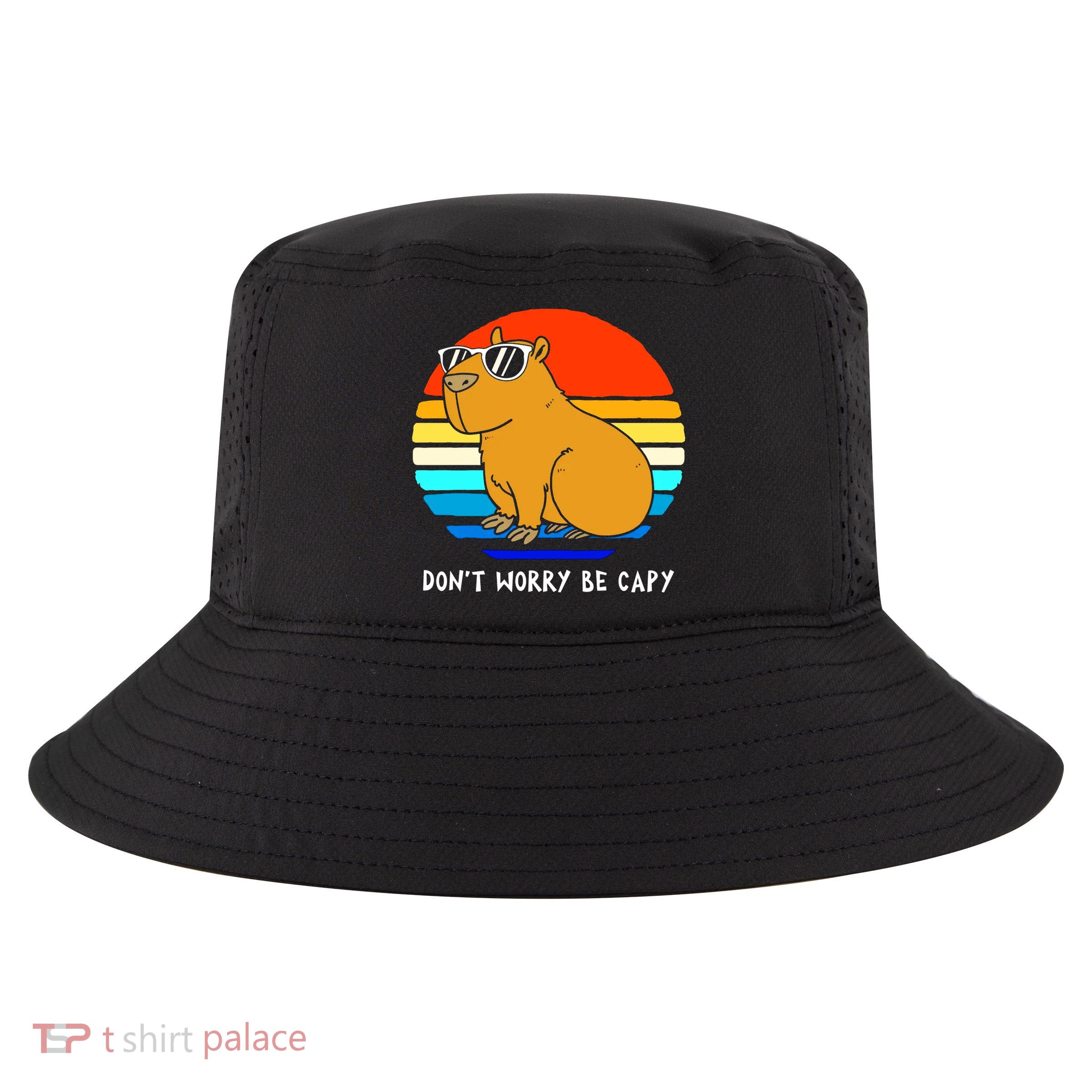 Retro Rodent Funny Capybara Dont Be Worry Be Capy Cool Comfort Performance Bucket Hat