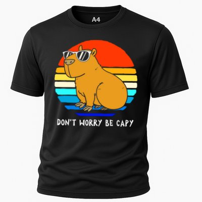 Retro Rodent Funny Capybara Dont Be Worry Be Capy Performance Shirt