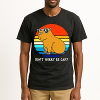 Retro Rodent Funny Capybara Dont Be Worry Be Capy Tall T-Shirt