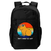 Retro Rodent Funny Capybara Dont Be Worry Be Capy Backpack