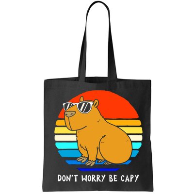 Retro Rodent Funny Capybara Dont Be Worry Be Capy Bag