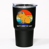 Retro Rodent Funny Capybara Dont Be Worry Be Capy Tumbler
