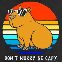 Retro Rodent Funny Capybara Dont Be Worry Be Capy Trucker Hat