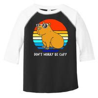 Retro Rodent Funny Capybara Dont Be Worry Be Capy Toddler Fine Jersey T-Shirt