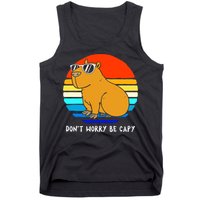 Retro Rodent Funny Capybara Dont Be Worry Be Capy Tank Top