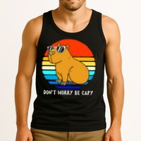 Retro Rodent Funny Capybara Dont Be Worry Be Capy Tank Top