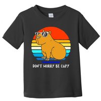 Retro Rodent Funny Capybara Dont Be Worry Be Capy Toddler T-Shirt