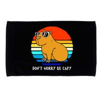 Retro Rodent Funny Capybara Dont Be Worry Be Capy Microfiber Hand Towel