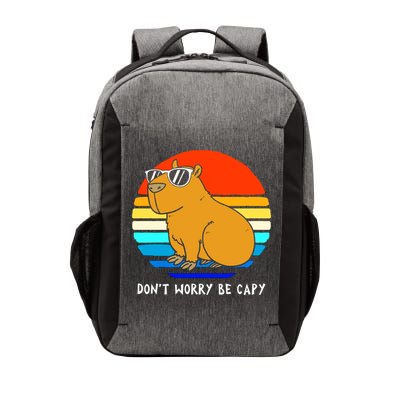 Retro Rodent Funny Capybara Dont Be Worry Be Capy Vector Backpack
