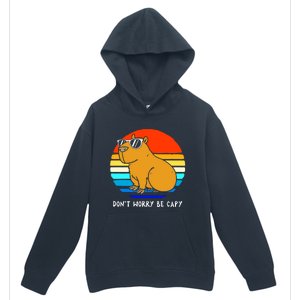 Retro Rodent Funny Capybara Dont Be Worry Be Capy Urban Pullover Hoodie