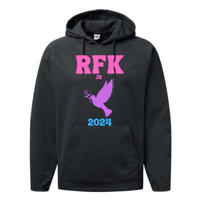 RFK Robert F Kennedy Jr For President 2024 Performance Fleece Hoodie