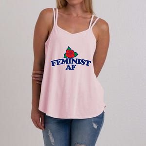 Retro Rose Feminist Af Gift Women's Strappy Tank