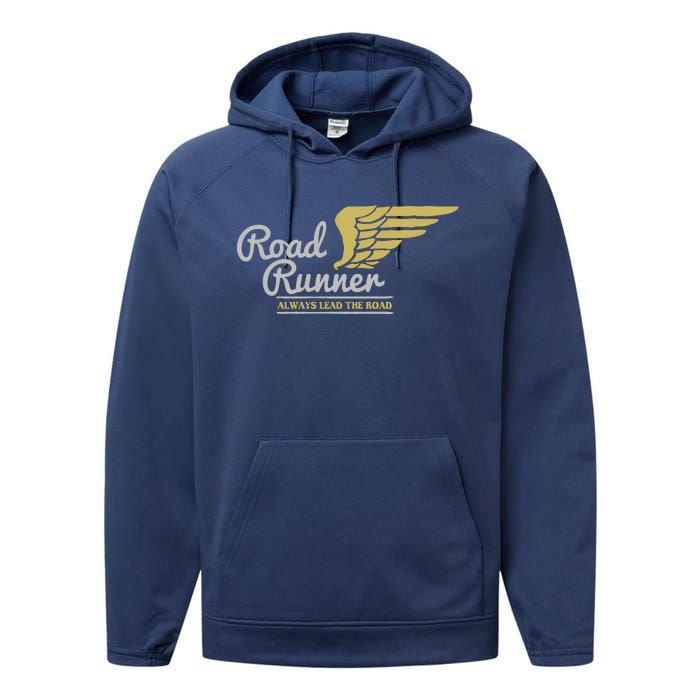 Road Runner Funny Street Speedway Lover Gift Performance Fleece Hoodie