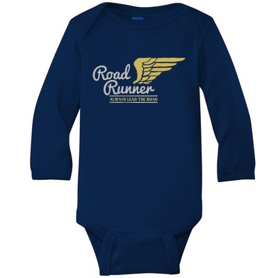 Road Runner Funny Street Speedway Lover Gift Baby Long Sleeve Bodysuit