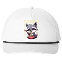 Ramen Raccoon Funny Gift Snapback Five-Panel Rope Hat