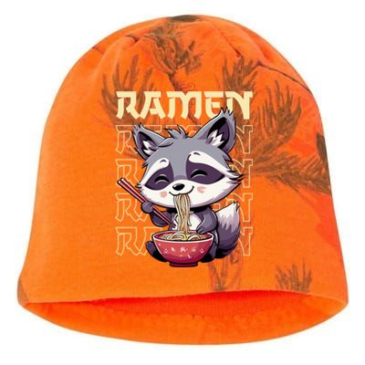 Ramen Raccoon Funny Gift Kati - Camo Knit Beanie