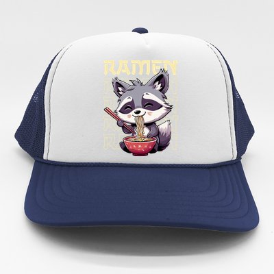 Ramen Raccoon Funny Gift Trucker Hat