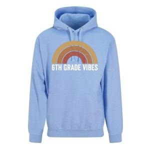 Retro Rainbow For 6Th Graders 6Th Grade Vibes Meaningful Gift Unisex Surf Hoodie