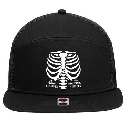 Ribs Removed For Flexibility 7 Panel Mesh Trucker Snapback Hat