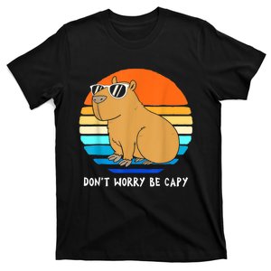 Retro Rodent Funny Capybara Dont Be Worry Be Capy T-Shirt