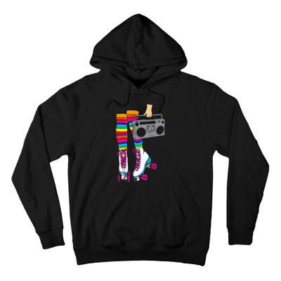 Retro Rollerskates Funny 80S Roller Disco Skating Girl Gift Tall Hoodie