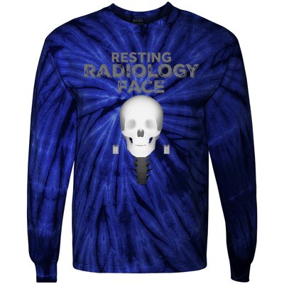 Resting Radiology Face Tie-Dye Long Sleeve Shirt