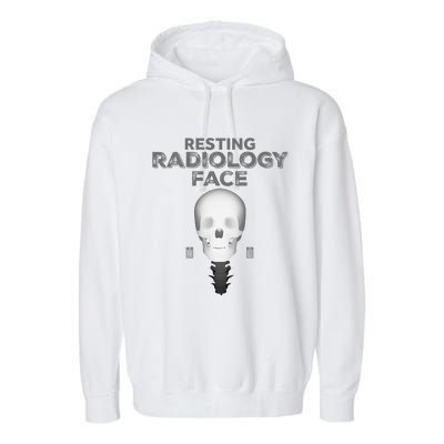 Resting Radiology Face Garment-Dyed Fleece Hoodie