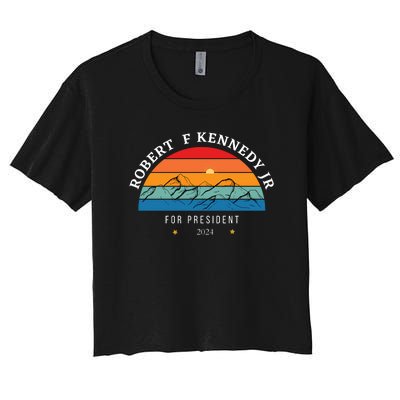 RFK Robert F Kennedy Jr For President 2024 Women's Crop Top Tee