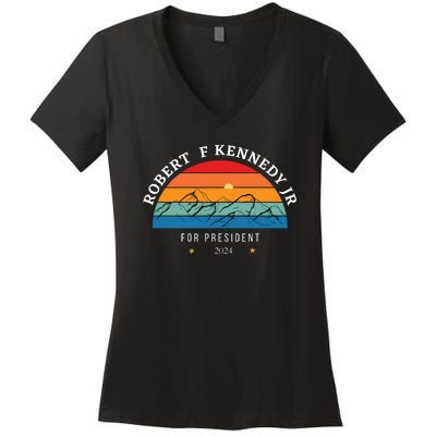 RFK Robert F Kennedy Jr For President 2024 Women's V-Neck T-Shirt