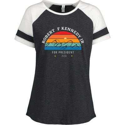 RFK Robert F Kennedy Jr For President 2024 Enza Ladies Jersey Colorblock Tee