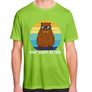 Retro Rodent Funny Capybara Dont Be Worry Be Capy Adult ChromaSoft Performance T-Shirt