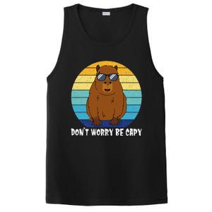 Retro Rodent Funny Capybara Dont Be Worry Be Capy PosiCharge Competitor Tank