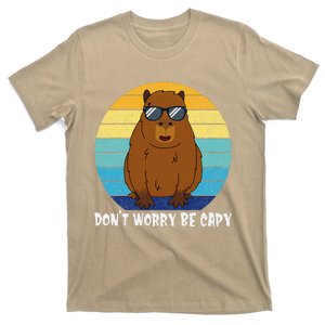 Retro Rodent Funny Capybara Dont Be Worry Be Capy T-Shirt