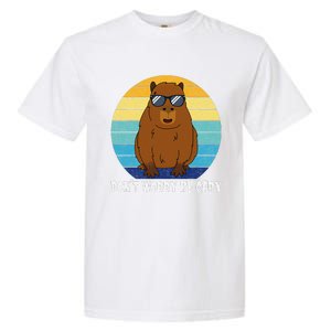 Retro Rodent Funny Capybara Dont Be Worry Be Capy Garment-Dyed Heavyweight T-Shirt