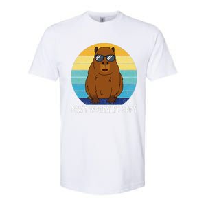 Retro Rodent Funny Capybara Dont Be Worry Be Capy Softstyle CVC T-Shirt