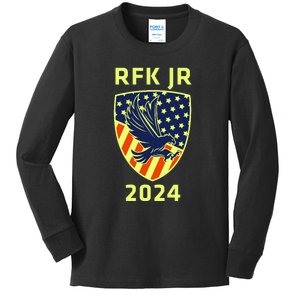 RFK Robert F Kennedy Jr For President 2024 Kids Long Sleeve Shirt