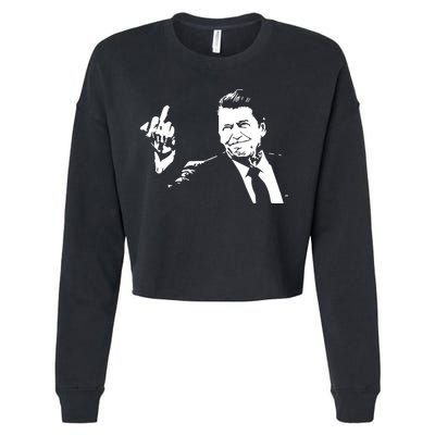Ronald Reagan Flipping Cropped Pullover Crew