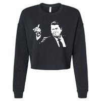 Ronald Reagan Flipping Cropped Pullover Crew