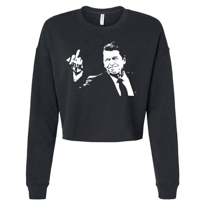 Ronald Reagan Flipping Cropped Pullover Crew