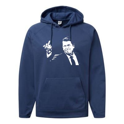 Ronald Reagan Flipping Performance Fleece Hoodie