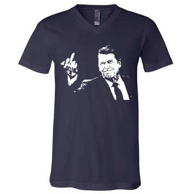 Ronald Reagan Flipping V-Neck T-Shirt