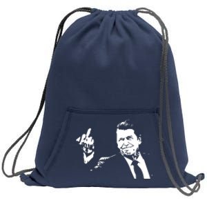 Ronald Reagan Flipping Sweatshirt Cinch Pack Bag