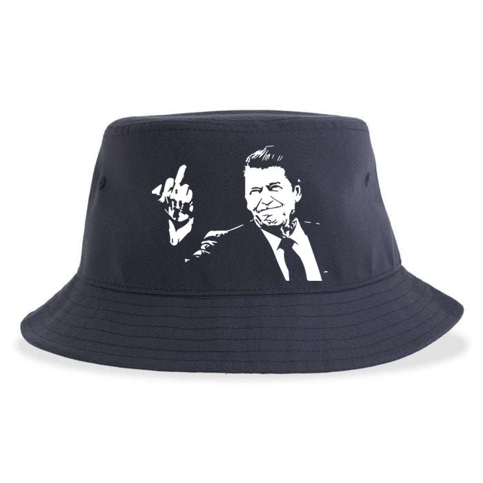 Ronald Reagan Flipping Sustainable Bucket Hat