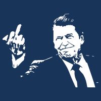 Ronald Reagan Flipping Sustainable Bucket Hat