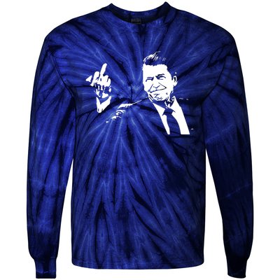 Ronald Reagan Flipping Tie-Dye Long Sleeve Shirt