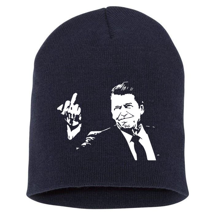 Ronald Reagan Flipping Short Acrylic Beanie