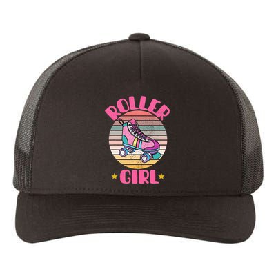 Retro Rollerskates Funny 80S Roller Disco Skating Girl Cool Yupoong Adult 5-Panel Trucker Hat