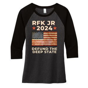 RFK Robert F Kennedy Jr For President 2024 Women's Tri-Blend 3/4-Sleeve Raglan Shirt