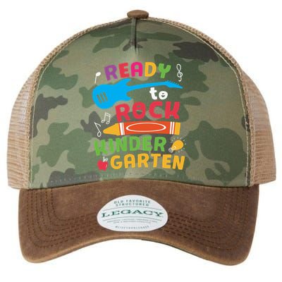 Ready Rock Funny First Day Of Kindergarten Legacy Tie Dye Trucker Hat